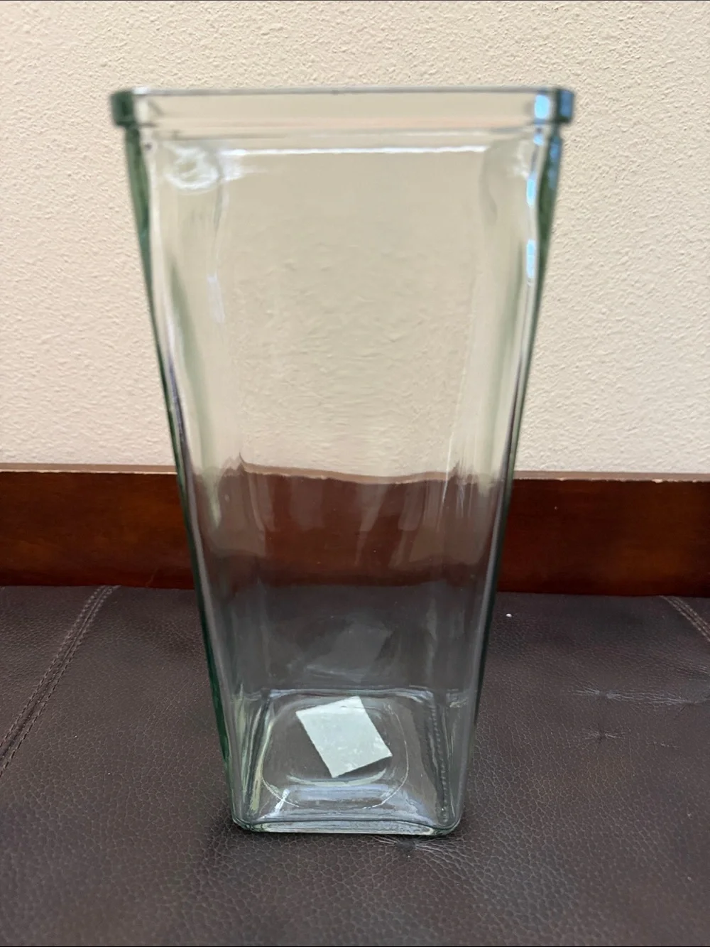 Clear Glass Vase Square Taper Down Shape Design by LO Florist Supplies